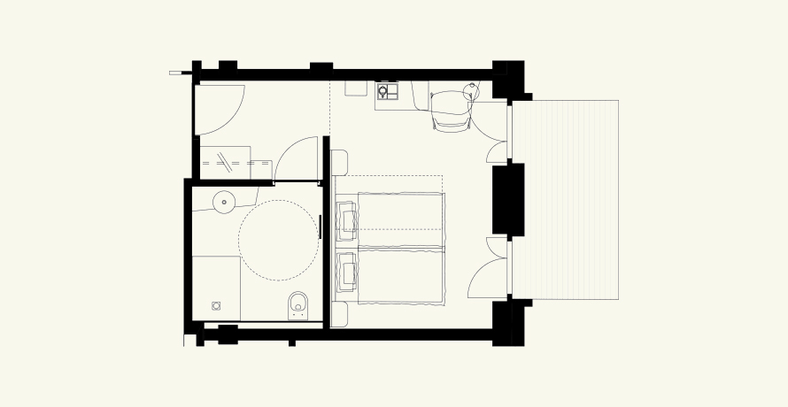 BARRIEREFREIES DOPPELZIMMER